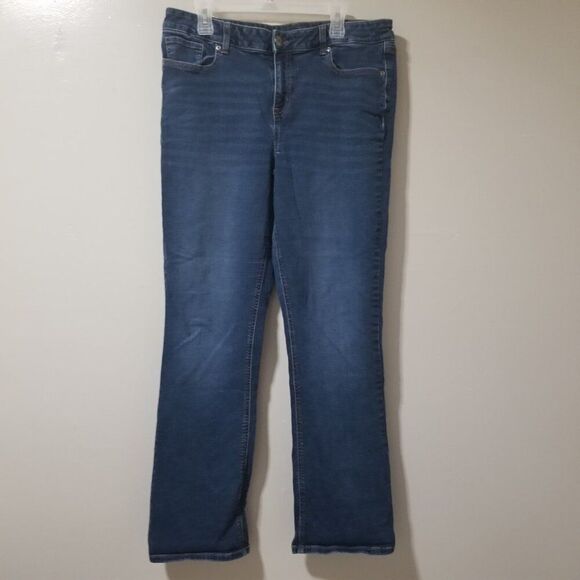 Maurices Mid Rise Jeans Straight Leg Women's 16 Long - Picture 1 of 7